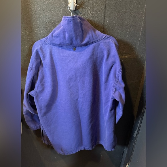 Soft Surroundings Tunic Purple Fold Over Cown Neck Blouse - Picture 5 of 5